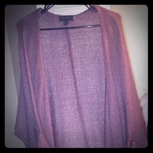 long purple cardigan